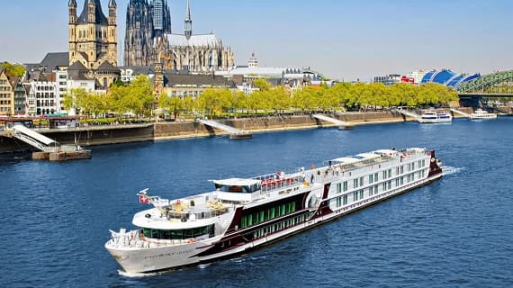 River Advice river cruise ship sailing through a European waterway